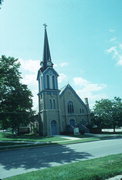 220 RANSOM ST, a Romanesque Revival church, built in Ripon, Wisconsin in 1865.