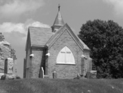 902 North Ave, a Early Gothic Revival cemetery building, built in Sheboygan, Wisconsin in 1885.