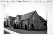 215 W PINE ST, a Late Gothic Revival house of worship, built in Platteville, Wisconsin in 1928.