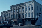 1103-1111 W 2ND AVE, a Italianate large retail building, built in Brodhead, Wisconsin in 1868.