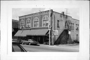 534-538 1ST STREET, a Commercial Vernacular large retail building, built in New Glarus, Wisconsin in 1916.