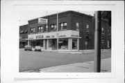 401-403 2ND ST, a Commercial Vernacular large retail building, built in New Glarus, Wisconsin in 1914.