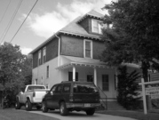 1916 N 13th Street, a American Foursquare house, built in Sheboygan, Wisconsin in 1910.