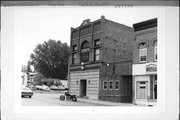 124 E HURON ST, a Romanesque Revival social recreational/fraternal hall, built in Berlin, Wisconsin in 1889.