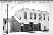102-102A W HURON/107-109 S WIS, a Commercial Vernacular small retail building, built in Berlin, Wisconsin in 1865.