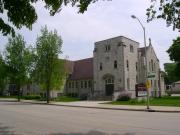 8633 W Becher St, a Late Gothic Revival house of worship, built in West Allis, Wisconsin in 1949.