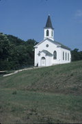W CORNER OF COUNTY HIGHWAY N AND COUNTY HIGHWAY I, a Greek Revival church, built in Clyde, Wisconsin in 1865.