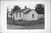 COUNTY HIGHWAY Q, W SIDE, OPPOSITE INTERSECTION WITH WENDHAUSEN RD, a Greek Revival one to six room school, built in Linden, Wisconsin in .