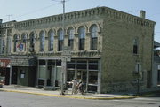 129-133 E RACINE ST, a Italianate retail building, built in Jefferson, Wisconsin in 1884.