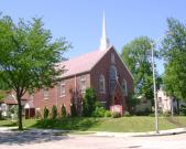 5903 W Mitchell St, a Late Gothic Revival house of worship, built in West Allis, Wisconsin in 1924.