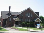 5933 W National Ave, a Craftsman house of worship, built in West Allis, Wisconsin in 1923.