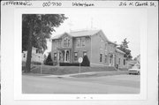 216 N CHURCH ST, a Italianate house, built in Watertown, Wisconsin in 1849.