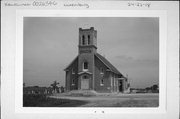 STATE HIGHWAY 54 AND WALHAIN RD, NW CNR, a Romanesque Revival house of worship, built in Luxemburg, Wisconsin in 1912.