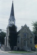 NW CORNER OF N 16TH AVE AND BADGER ST, a Early Gothic Revival church, built in Bangor, Wisconsin in 1909.