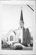 NW CORNER OF N 16TH AVE AND BADGER ST, a Early Gothic Revival church, built in Bangor, Wisconsin in 1909.