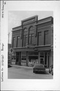 1544-1546 COMMERCIAL ST, a Romanesque Revival theater/opera house/concert hall, built in Bangor, Wisconsin in 1899.
