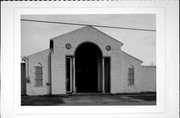 BARRON ISLAND, PETTIBONE PARK, a Spanish/Mediterranean Styles bath house/restroom facility, built in La Crosse, Wisconsin in 1925.
