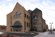 205 MAIN ST E, a Romanesque Revival theater, built in Menomonie, Wisconsin in 1889.