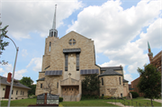 3022 W WISCONSIN AVE, a Late Gothic Revival house of worship, built in Milwaukee, Wisconsin in 1954.