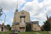 3022 W WISCONSIN AVE, a Late Gothic Revival church, built in Milwaukee, Wisconsin in 1954.