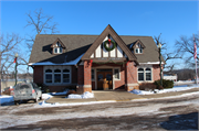 501 2nd Main St, a English Revival Styles library, built in Elroy, Wisconsin in 1907.