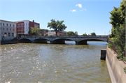 MILWAUKEE STREET OVER ROCK RIVER, a Neoclassical/Beaux Arts concrete bridge, built in Janesville, Wisconsin in 1913.