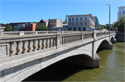 MILWAUKEE STREET OVER ROCK RIVER, a Neoclassical/Beaux Arts bridge, built in Janesville, Wisconsin in 1913.