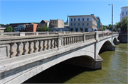 MILWAUKEE STREET OVER ROCK RIVER, a Neoclassical/Beaux Arts concrete bridge, built in Janesville, Wisconsin in 1913.