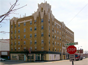327 W MILWAUKEE ST; 5 S HIGH ST, a Art Deco lodging-hotel, built in Janesville, Wisconsin in 1929.