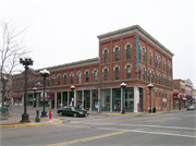 200-212 MAIN ST, a Italianate retail building, built in La Crosse, Wisconsin in 1873.