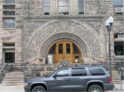 205 MAIN ST E, a Romanesque Revival theater/opera house/concert hall, built in Menomonie, Wisconsin in 1889.