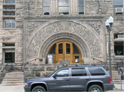 205 MAIN ST E, a Romanesque Revival theater, built in Menomonie, Wisconsin in 1889.