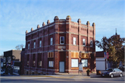 130 5TH AVE, a Commercial Vernacular bank/financial institution, built in New Glarus, Wisconsin in 1910.