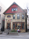 417 STATE ST, a Queen Anne boarding house, built in Madison, Wisconsin in 1895.