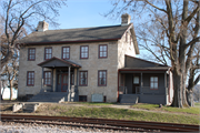 WATER ST, a Federal house, built in Prairie du Chien, Wisconsin in 1839.