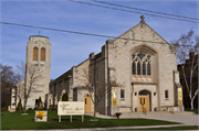 1416 GRAND AVE, a Late Gothic Revival church, built in Manitowoc, Wisconsin in 1950.