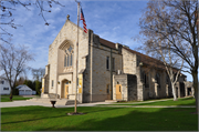 1416 GRAND AVE, a Late Gothic Revival house of worship, built in Manitowoc, Wisconsin in 1950.