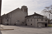 1416 GRAND AVE, a Late Gothic Revival church, built in Manitowoc, Wisconsin in 1950.