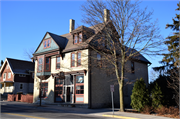 W61 N493 WASHINGTON AVE, a Queen Anne boarding house, built in Cedarburg, Wisconsin in 1885.