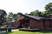 918 MAIN ST, a Usonian library, built in Lake Geneva, Wisconsin in 1954.