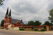 313 E Montello St, a Early Gothic Revival house of worship, built in Montello, Wisconsin in 1913.