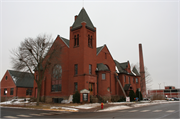 420 WILSON AVE, a Romanesque Revival house of worship, built in Menomonie, Wisconsin in 1892.