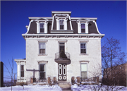104 E GILMAN ST, a Second Empire house, built in Madison, Wisconsin in 1855.