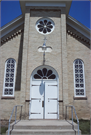 NW CORNER OF ST KILLIAN RD AND BROWN CHURCH RD, a Romanesque Revival church, built in Buena Vista, Wisconsin in 1884.