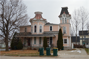 123 S MADISON ST, a Second Empire house, built in Waupun, Wisconsin in 1870.