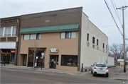 213 E Blackhawk Ave, a Commercial Vernacular retail building, built in Prairie du Chien, Wisconsin in 1919.