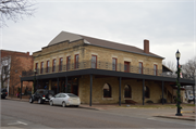 214 W Blackhawk Ave, a Federal retail building, built in Prairie du Chien, Wisconsin in 1855.
