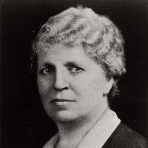 Portrait of Lutie Eugenia Stearns looking directly at the camera and seeming serious.