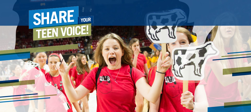 a young girl in badger gear yells excitedly at the camera