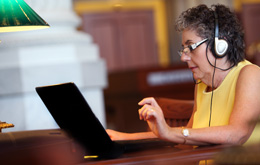 Genealogy webinar attendee at the Wisconsin Historical Society.